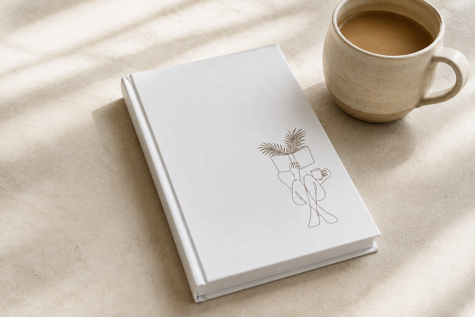 Morning Coffee with Lana white hardcover beside a ceramic cup of coffee